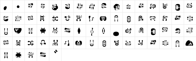 City Medium  glyph index