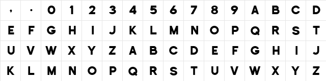 Historical Sans  glyph index