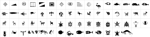 ThreeRivers Regular  glyph index