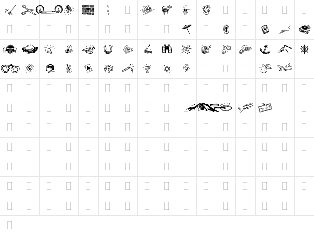 DF Organics IIB LET Plain  glyph index