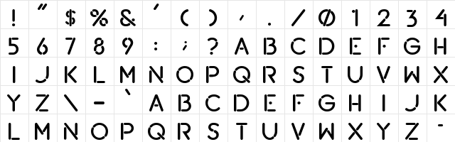 Lou Gramm Regular  glyph index