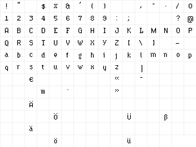 HydrophiliaIced Regular  glyph index