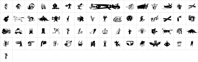 BigCheeseLight Regular  glyph index