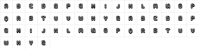 Tuyaux Extra Thin Regular  glyph index