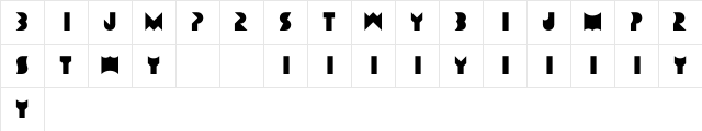 Amneziak Regular  glyph index