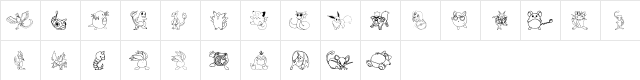 Tyler's Pokemon Regular  glyph index
