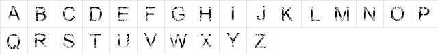 Nature Regular  glyph index
