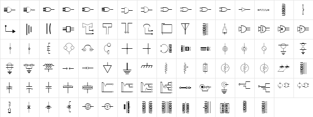 Circuit Board Regular  glyph index