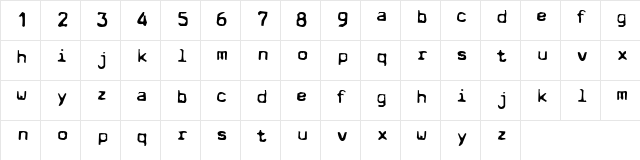 Loos Regular  glyph index