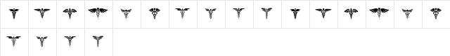 Farmacy Regular  glyph index