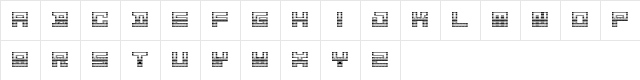 00ne Bad Video Regular  glyph index