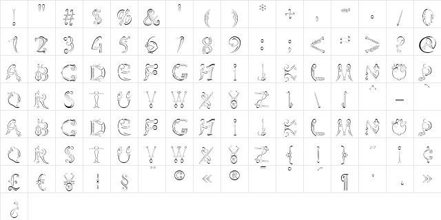 Orchestra BT Light  glyph index