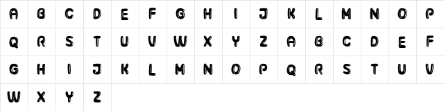 Surfaces 3D Regular  glyph index