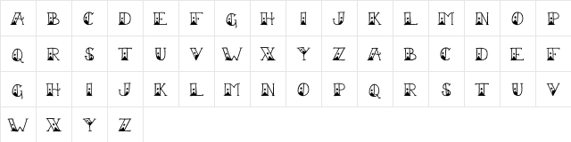 Sailor Scrawl Fancy Regular  glyph index