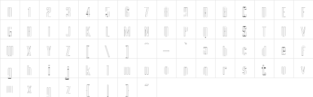 BRANCHE Outline  glyph index
