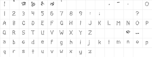 Stickintosh Regular  glyph index