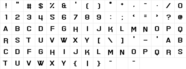 Err Hostess Regular  glyph index