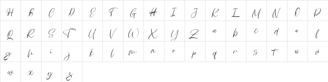 Authentyca FREE Regular  glyph index