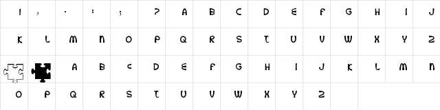 Jimmy Regular  glyph index