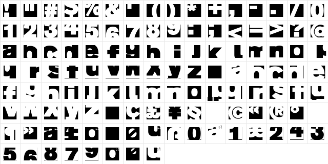 AIFragment Regular  glyph index