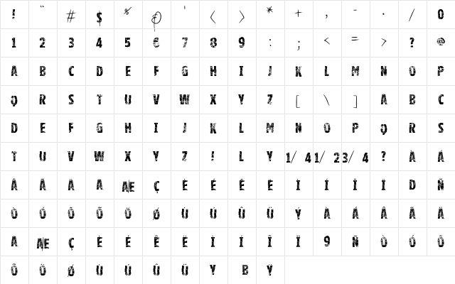 Vtks good luck for you Regular  glyph index