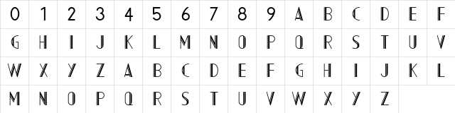 AC Mountain Regular  glyph index