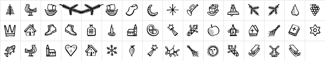 TroyerDecember Regular  glyph index