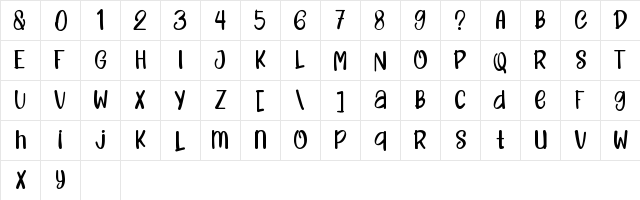 POWER SELL Regular  glyph index
