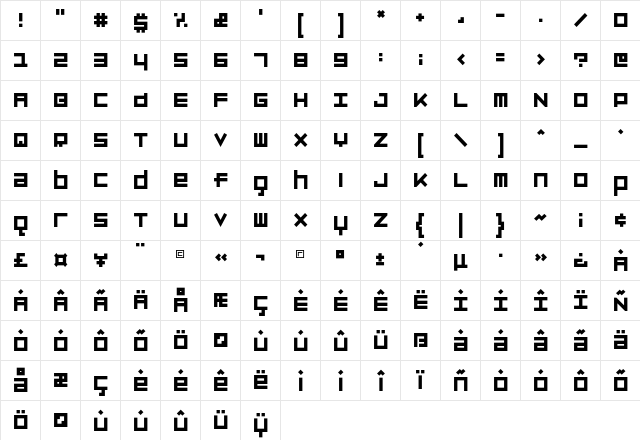 Luggage Heavy  glyph index
