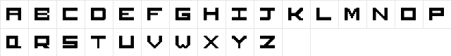 Viper Medium  glyph index