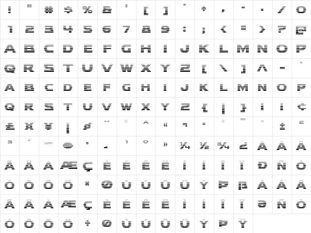 Modi Thorson Gradient Regular  glyph index