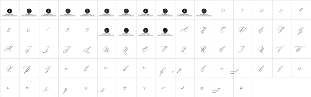Claristy Regular  glyph index