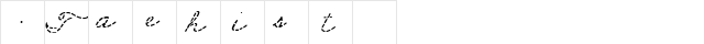 Cursive Sample Regular  glyph index