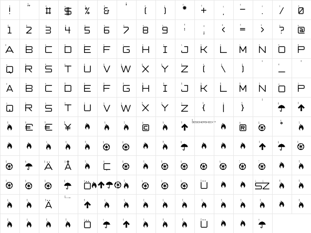 DS GS49 Regular  glyph index