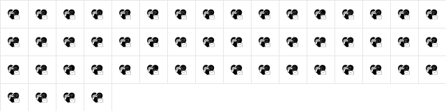 KR For You Regular  glyph index