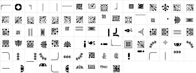 BordersOrnaments P04  glyph index