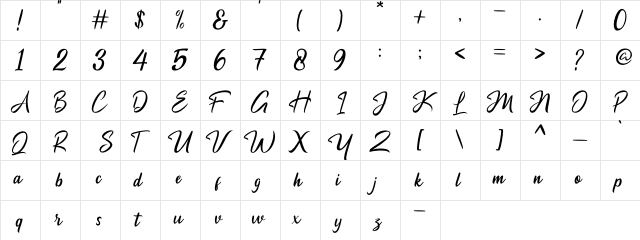Maryland Regular  glyph index