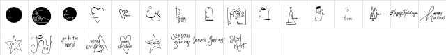 2Peas Christmas Regular  glyph index
