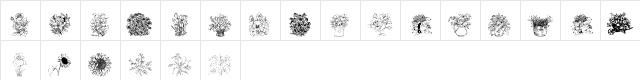 Flower Shower Regular  glyph index