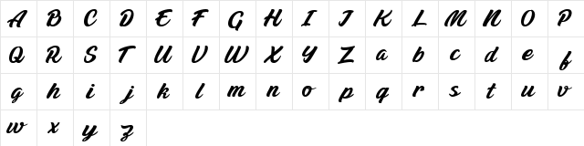 Malema Free Regular  glyph index