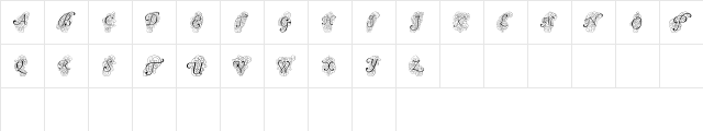 Fantasia Caps Regular  glyph index