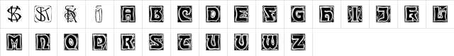 KinigsteinKaps Regular  glyph index