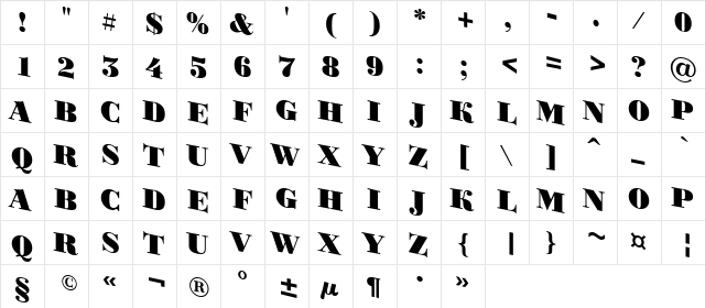 a_BodoniOrtoTitulSpDn Black  glyph index