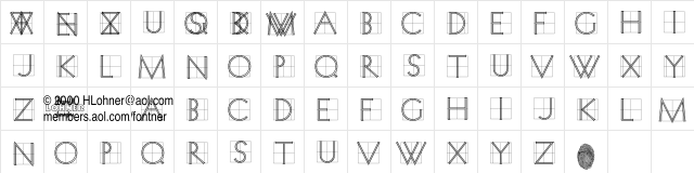 Koch Quadrat Regular  glyph index