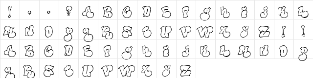 Political Graft Outline Regular  glyph index
