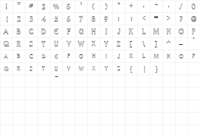 ResusaSCapsSSK Regular  glyph index