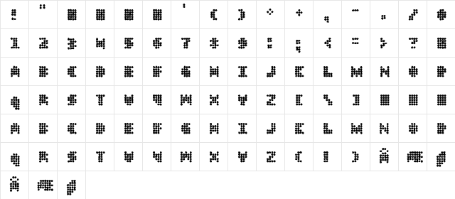 DT 104 in outbreak Regular  glyph index
