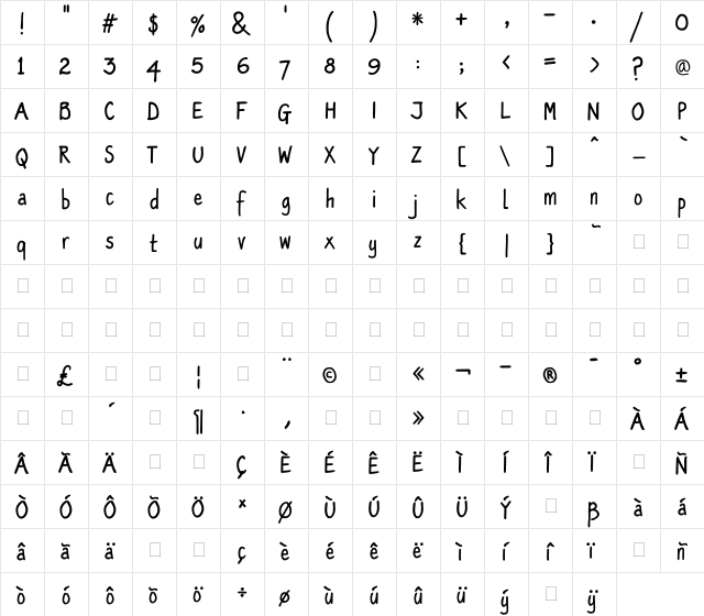 PT Script (Unreg.) Eclipse Regular  glyph index