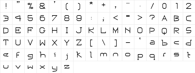 Escape Pod Normal  glyph index