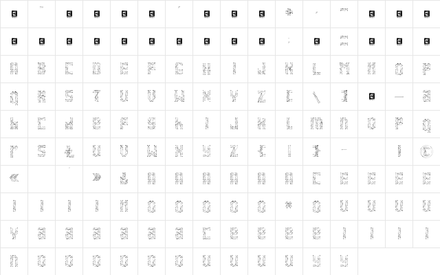 NetWorld Regular  glyph index